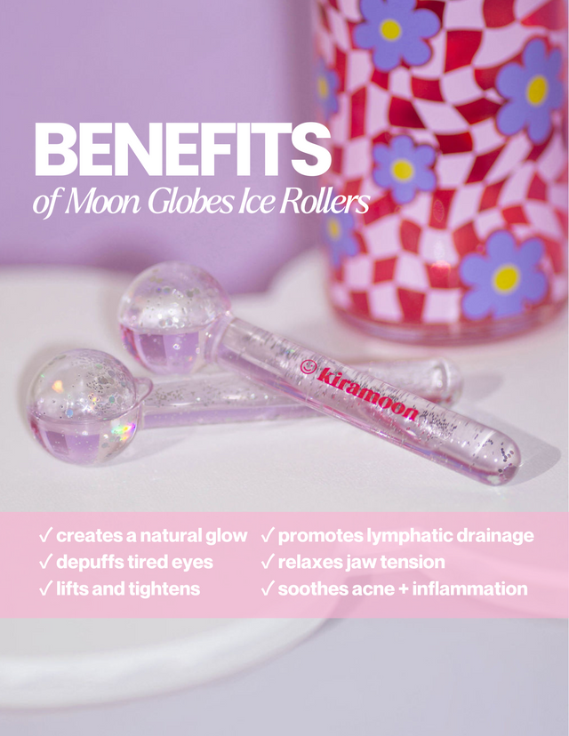 Moon Globes Glitter Ice Cooling Rollers | Kiramoon
